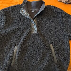 Athleta Sherpa Button Down Pullover
